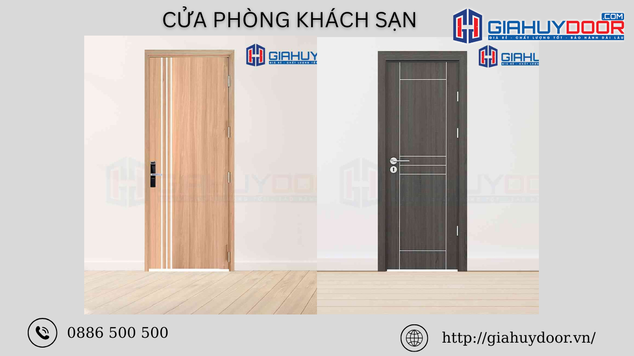 Cửa phòng khách sạn có thể được làm từ nhiều chất liệu khác nhau Cửa phòng khách sạn có thể được làm từ nhiều chất liệu khác nhau