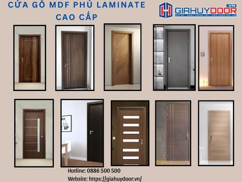 Cửa gỗ công nghiệp MDF phủ Laminate cao cấp Cửa gỗ công nghiệp MDF phủ Laminate cao cấp