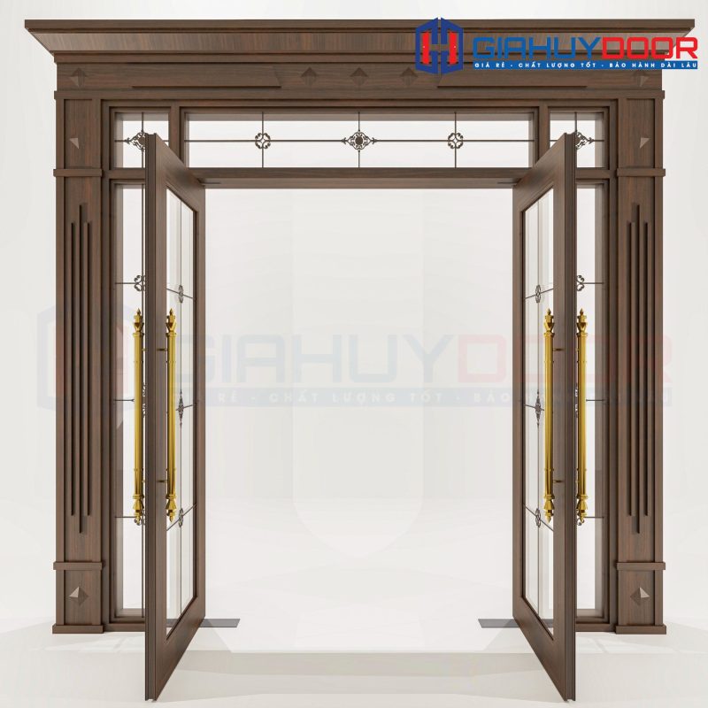 Cửa Nhôm Vân Gỗ 70