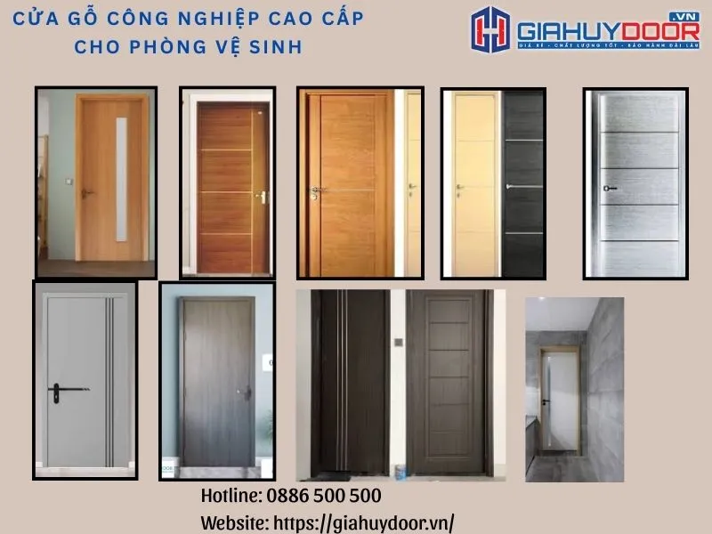 Cửa gỗ công nghiệp cao cấp cho phòng vệ sinh Cửa gỗ công nghiệp cao cấp cho phòng vệ sinh