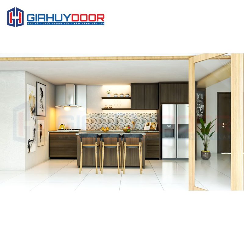 Nội thất nhà bếp chữ I Full trần-1