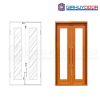 Cửa thép vân gỗ GHDCS2K-mau-vang