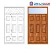 Cửa thép vân gỗ GHDCS3H11-mau-vang