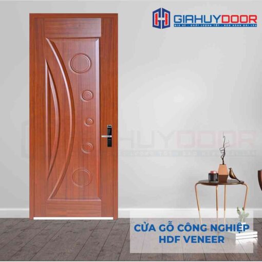 Cửa gỗ công nghiệp HDF Veneer 1K sapele
