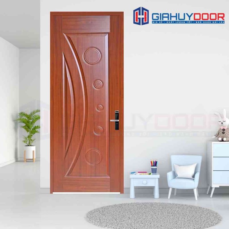 Cửa gỗ nhà tắm HDF Veneer 1K sapele