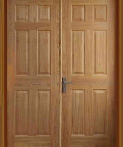 Cửa gỗ công nghiệp HDF Veneer 2 canh 12A-ash