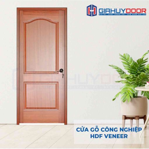 Cửa gỗ công nghiệp HDF Veneer 2A-xoan dao