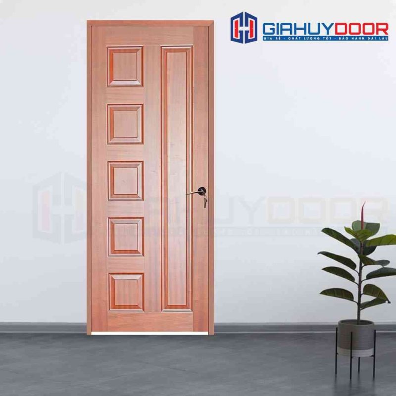 Cửa gỗ phòng ngủ HDF Veneer 6B cam xe