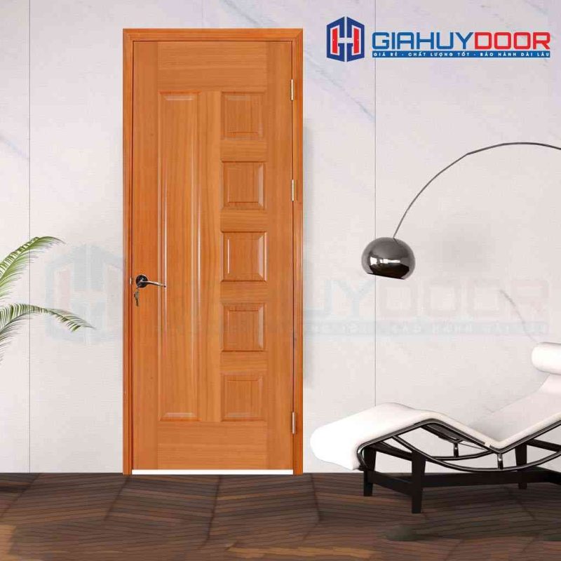 Cửa gỗ phòng ngủ HDF Veneer 6B-sapele (4)