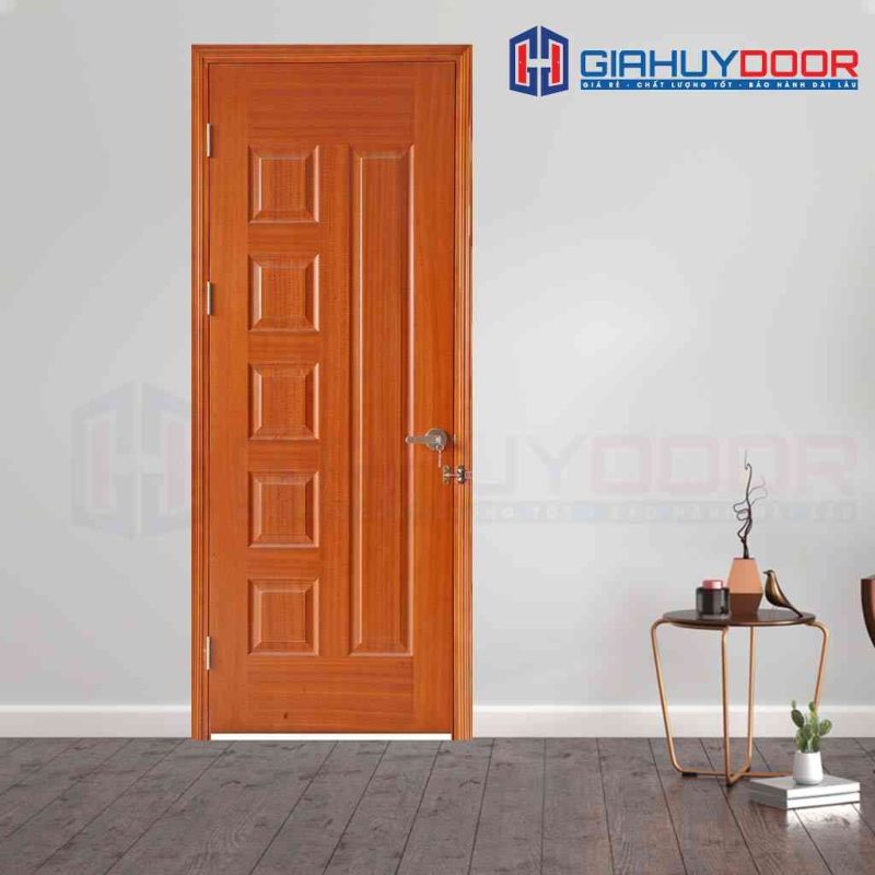 Cửa gỗ phòng ngủ HDF Veneer 6B-xoan dao