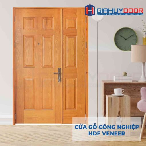 Cửa gỗ công nghiệp HDF Veneer 9A Soi