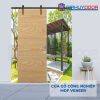 Cửa gỗ công nghiệp MDF Veneer lua truot treo ray