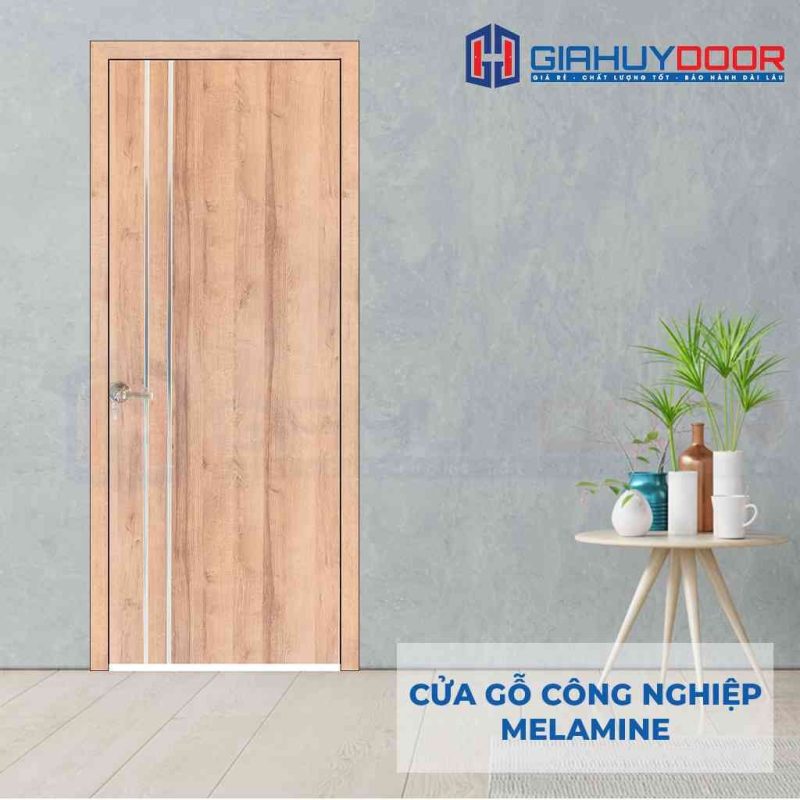 Cửa gỗ công nghiệp MDF Melamine P1R2 inox