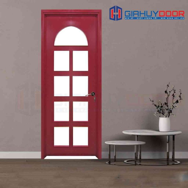 Cửa gỗ công nghiệp MDF Veneer P1G9 mau do