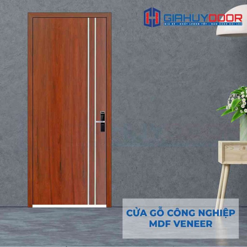 Cửa gỗ công nghiệp MDF Veneer P1R2 Cam xe