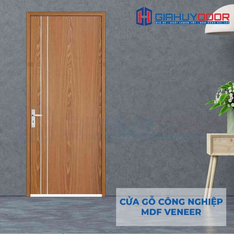 Cửa gỗ công nghiệp MDF Veneer P1R2 soi