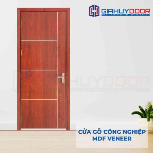 Cửa gỗ công nghiệp MDF Veneer P1R4b Cam xe