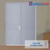 Cửa gỗ chống cháy GCC 2P son xam trang