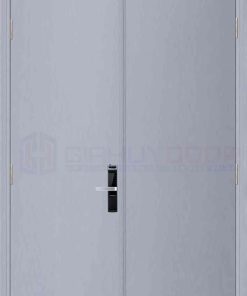 Cửa gỗ chống cháy GCC 2P son xam