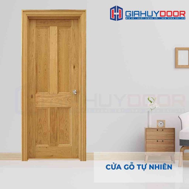 Cửa gỗ tự nhiên 4A soi