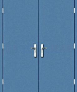 Cửa thép chống cháy 2P 2 tay co thuy luc