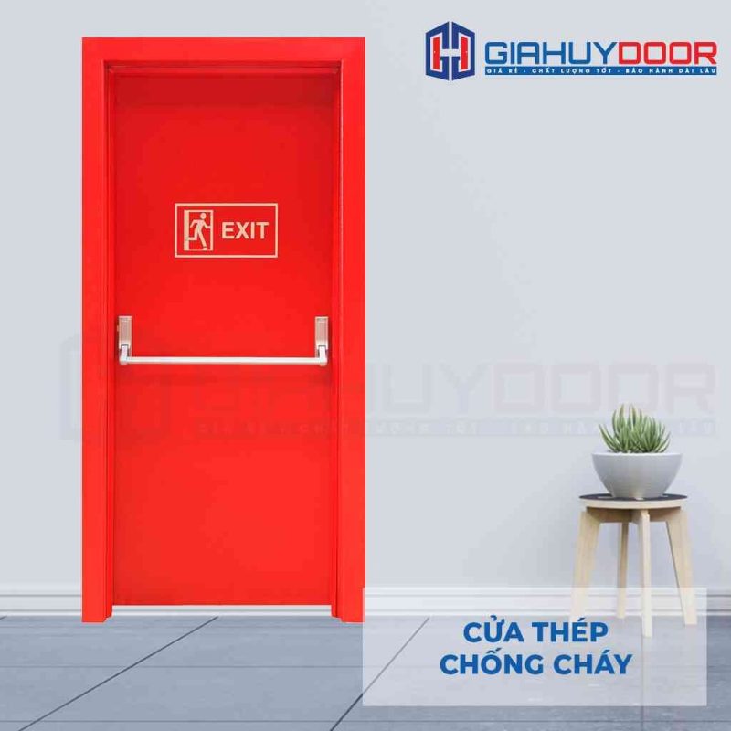 Cửa thép chống cháy P1 thanh thoat hiem day