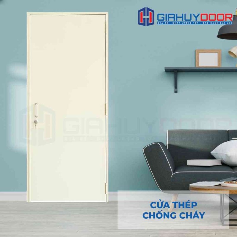 Cửa thép chống cháy P1 trắng