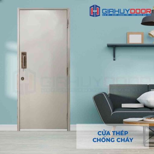 Cửa thép chống cháy P1 xam