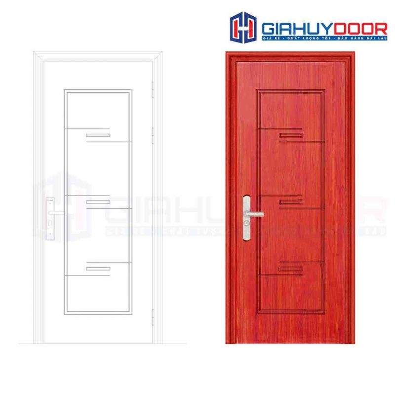 Cửa thép vân gỗ GHDGS1H17