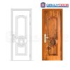 Cửa thép vân gỗ GHDGS1H6-mau-vang