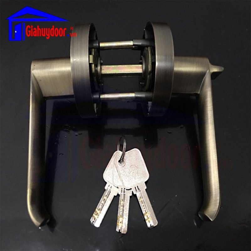 Khóa cửa tròn gạt J02 màu Rêu