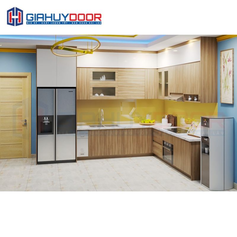 Nội thất nhà bếp kịch trầ chữ L