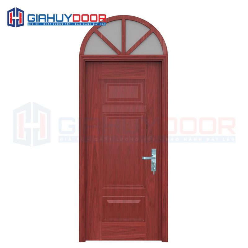 Cửa thép vân gỗ dạng vòm TVGVom-SGD-11