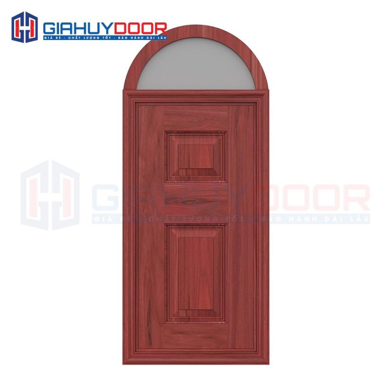 Cửa thép vân gỗ dạng vòm TVGVom-SGD-6