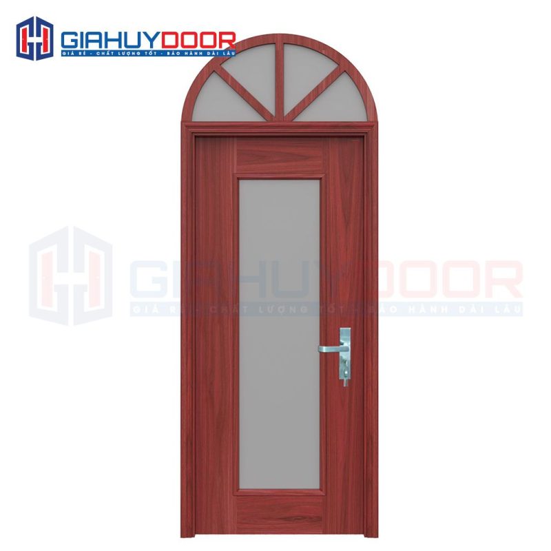 Cửa thép vân gỗ dạng vòm TVGVom-SGD-8