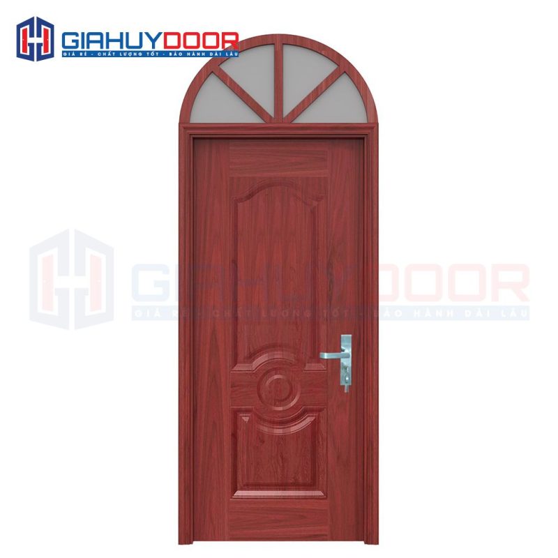 Cửa thép vân gỗ dạng vòm TVGVom-SGD-9