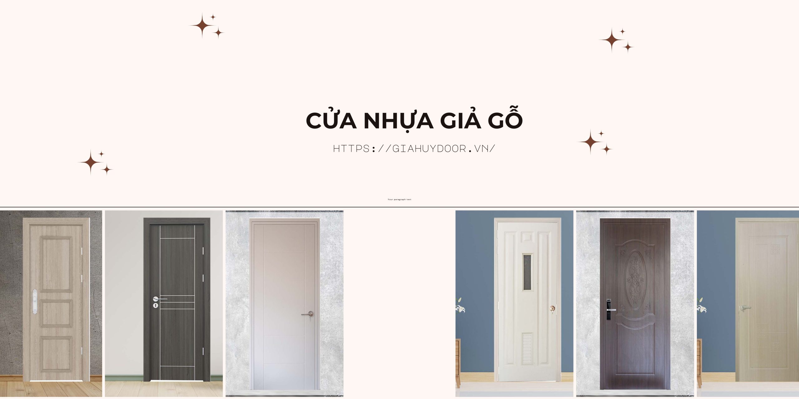 Bảng màu trung tính của dòng cửa nhựa giả gỗ Kiên Giang