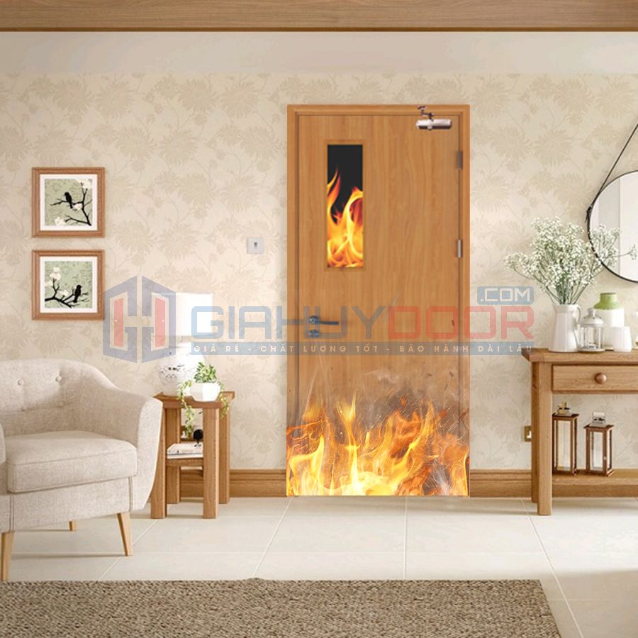 Cửa gỗ chống cháy phải có khả năng không bắt lửa trong thời gian đầu ít nhất khoảng 60 phút