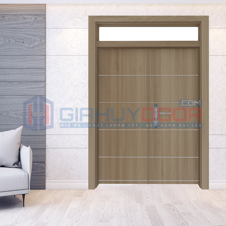 Cửa gô công nghiệp Laminate 2 cánh sang trọng