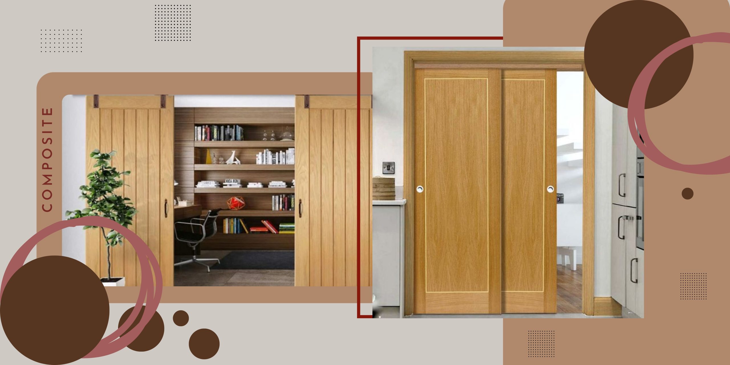 Mẫu cửa nhựa giả gỗ 2 cánh kiểu lùa