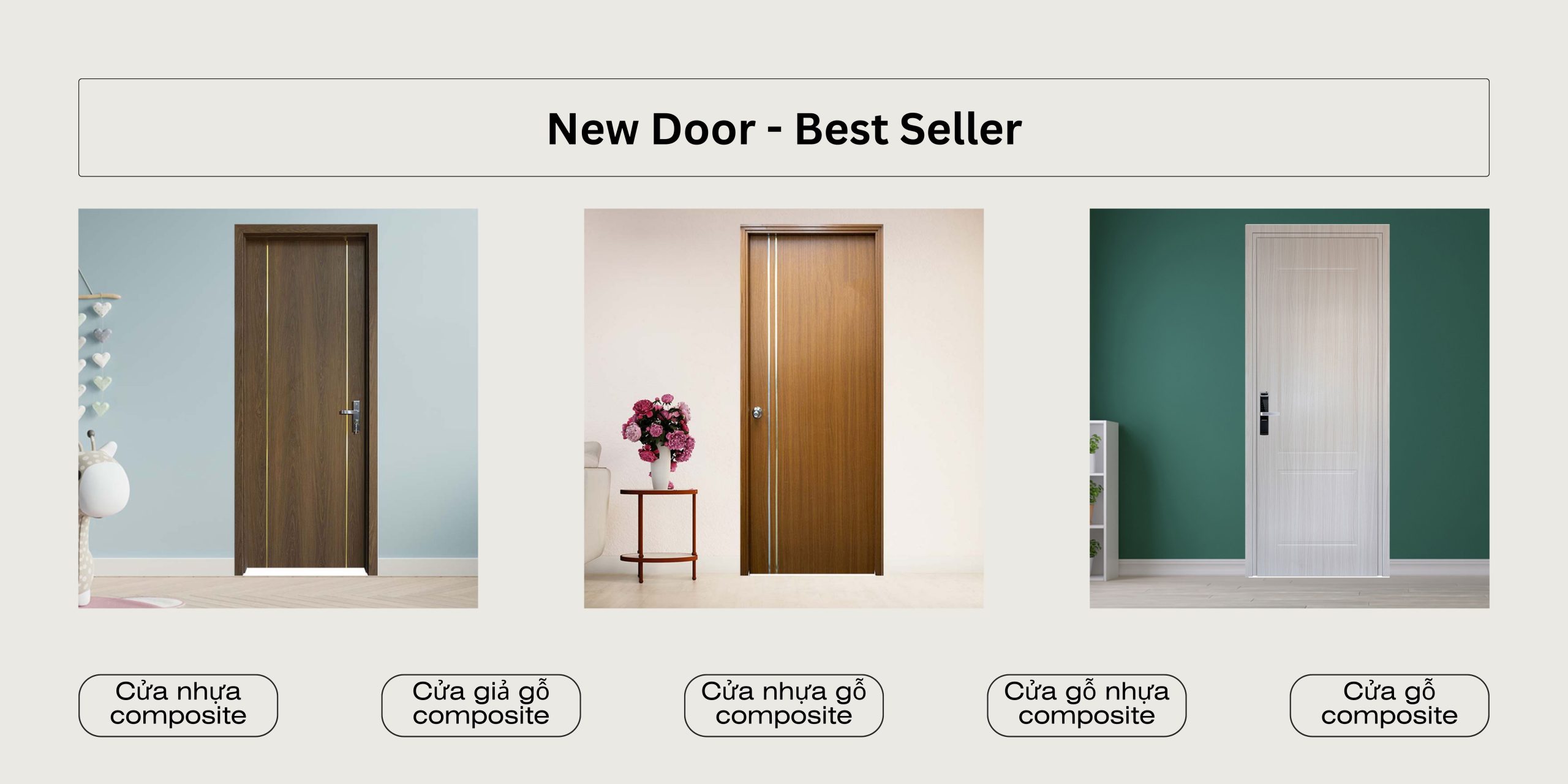 Gợi ý mẫu cửa gỗ nhựa composite cho phong cách Tân cổ điển