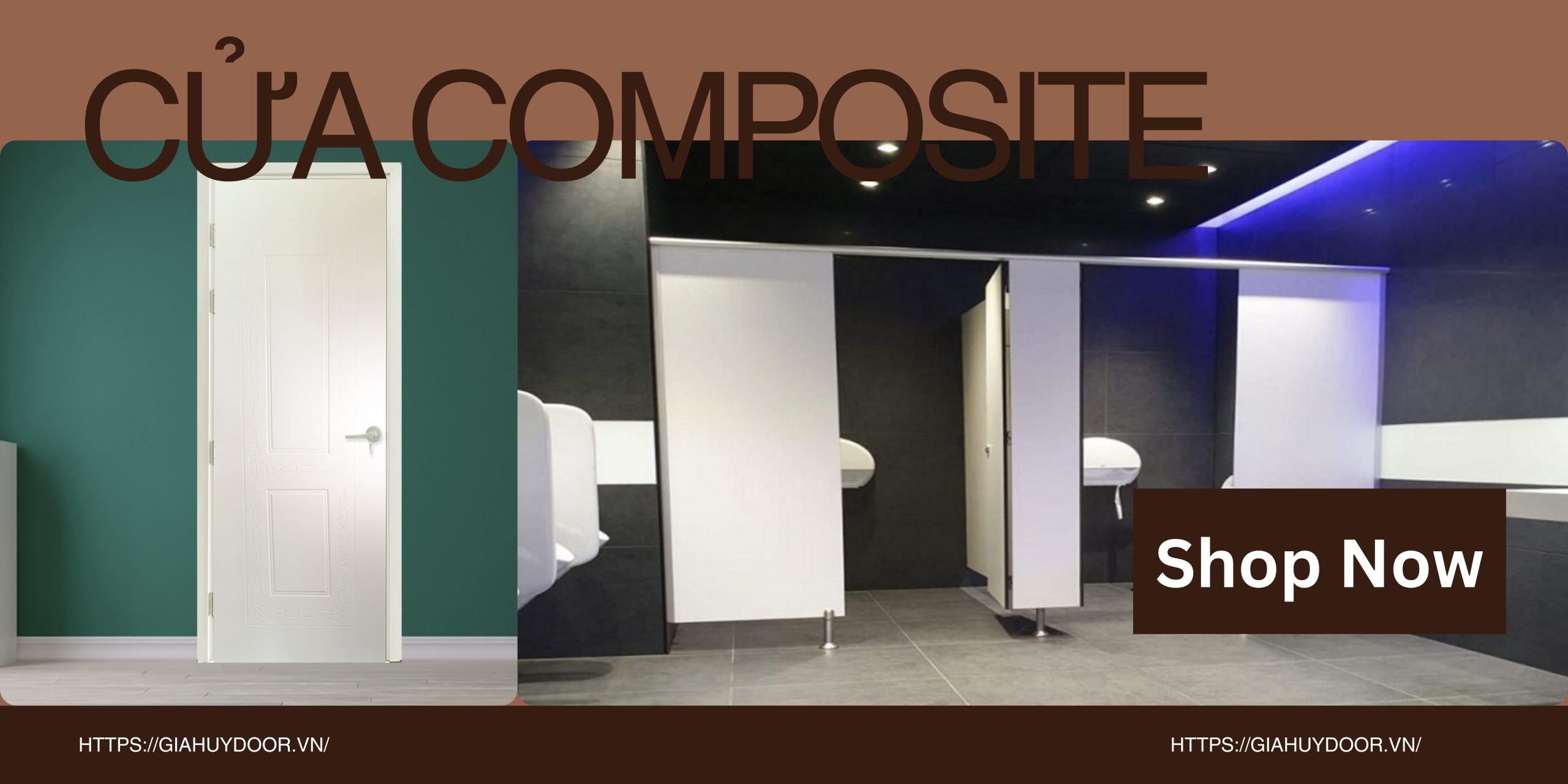 Mẫu cửa composite Bạc Liêu cho ứng dụng WC công cộng