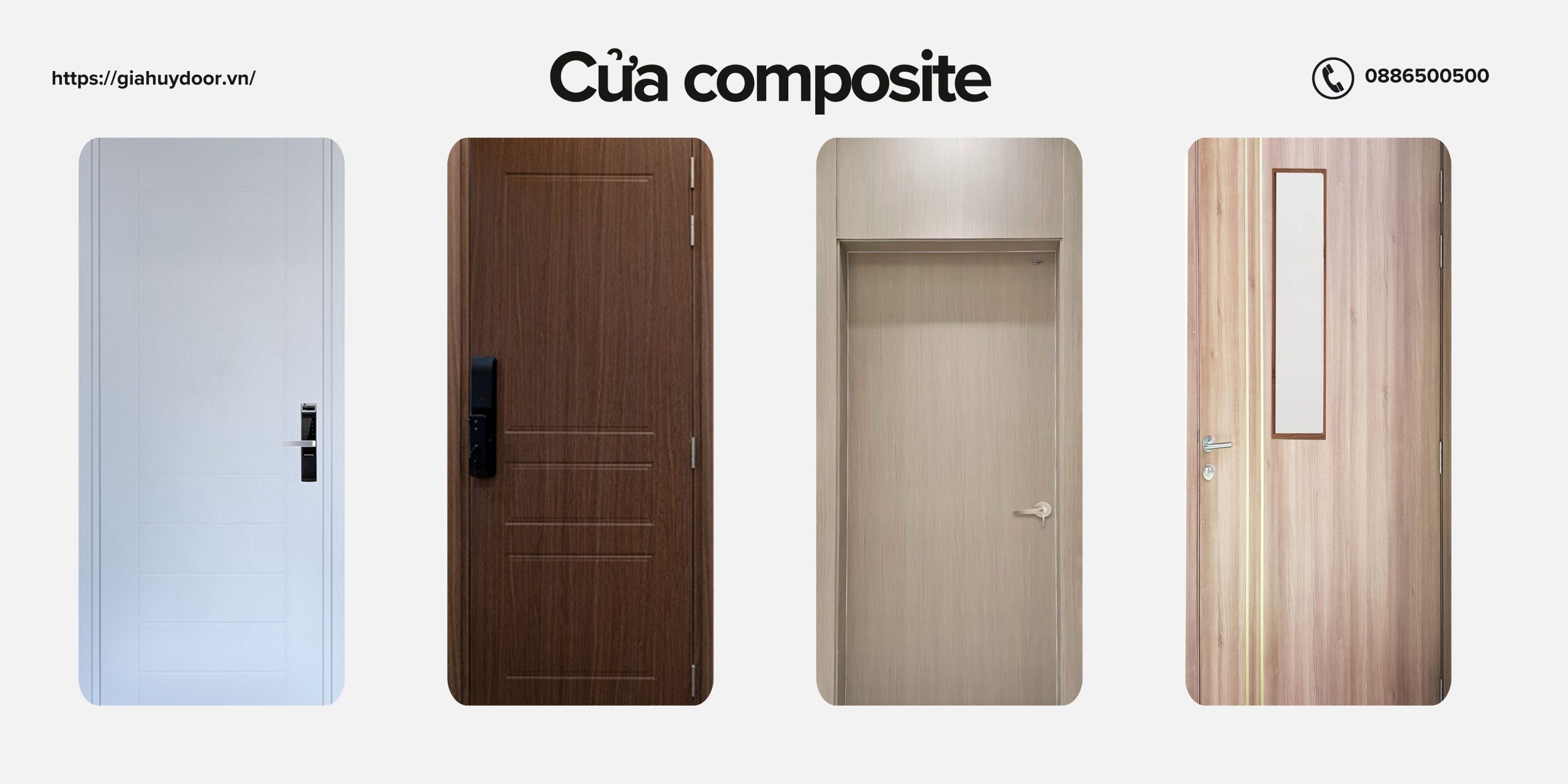 Mẫu cửa composite có khả năng chống nước, chống ăn mòn cho WC