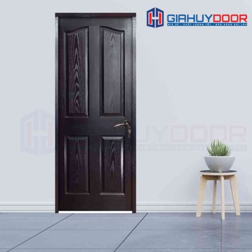 Mẫu cửa gỗ phòng ngủ màu đen HDF 4A-C14