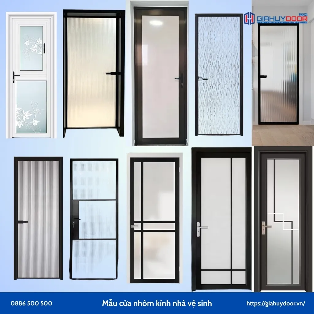 Mẫu cửa nhà vệ sinh nhôm kính Mẫu cửa nhà vệ sinh nhôm kính