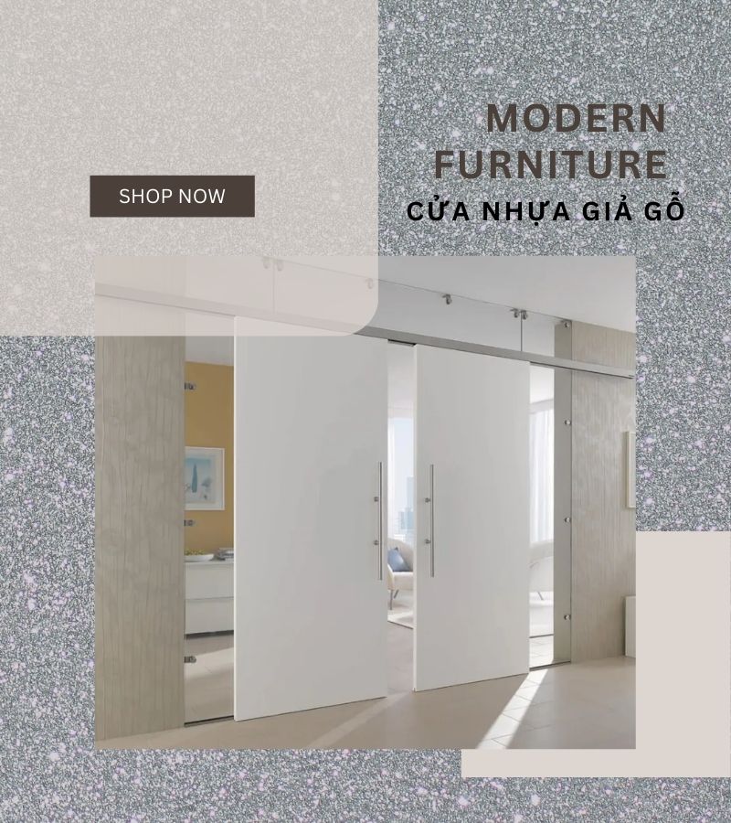 Mẫu cửa nhựa giả gỗ kiểu lùa nguyên tấm 