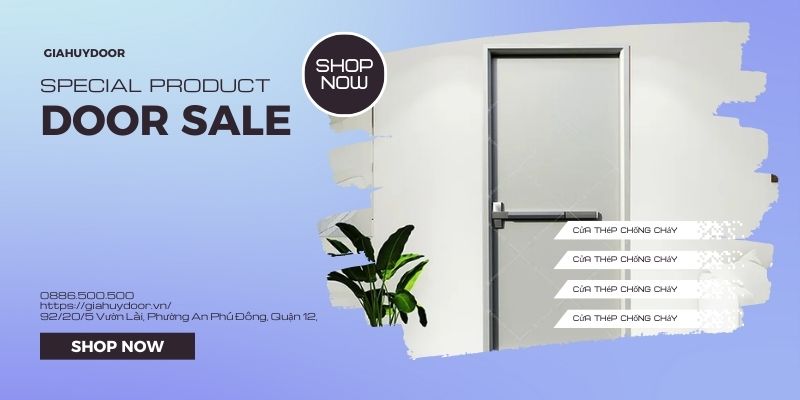 Mẫu cửa thép chống cháy được phân phối và thi công lắp đặt bởi Gia Huy Door
