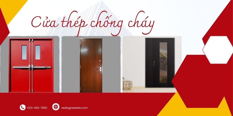 Mẫu cửa thép chống cháy được sản xuất bởi Gia Huy Door