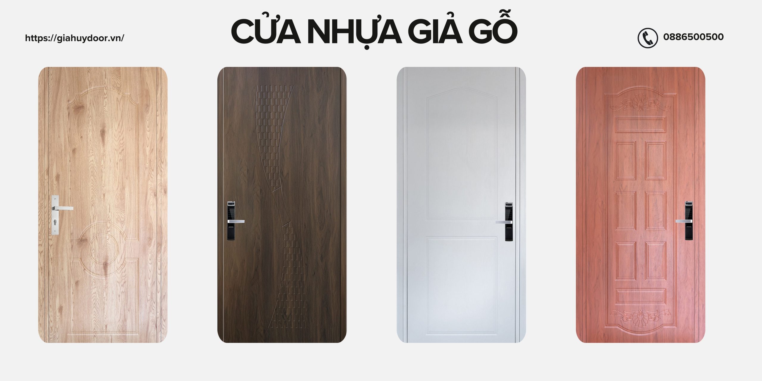 Một số mẫu cửa nhựa giả gỗ được sản xuất bởi GiahuyDoor