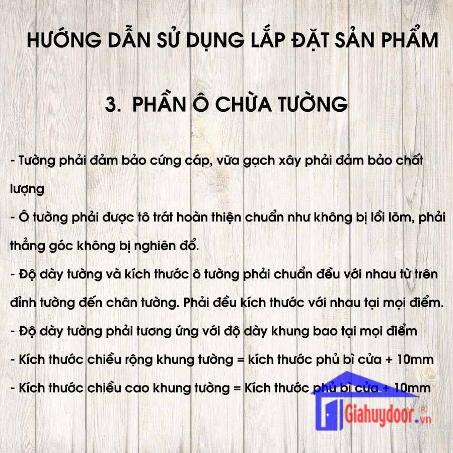 TIÊU CHUẨN KỸ THUẬT SẢN PHẨM CÔNG TY WIN QUY ĐỊNH BẢO HÀNH THƯƠNG HIỆU-GIA HUY DOOR